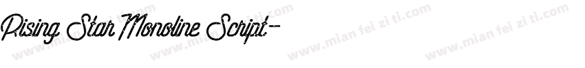 Rising Star Monoline Script字体转换